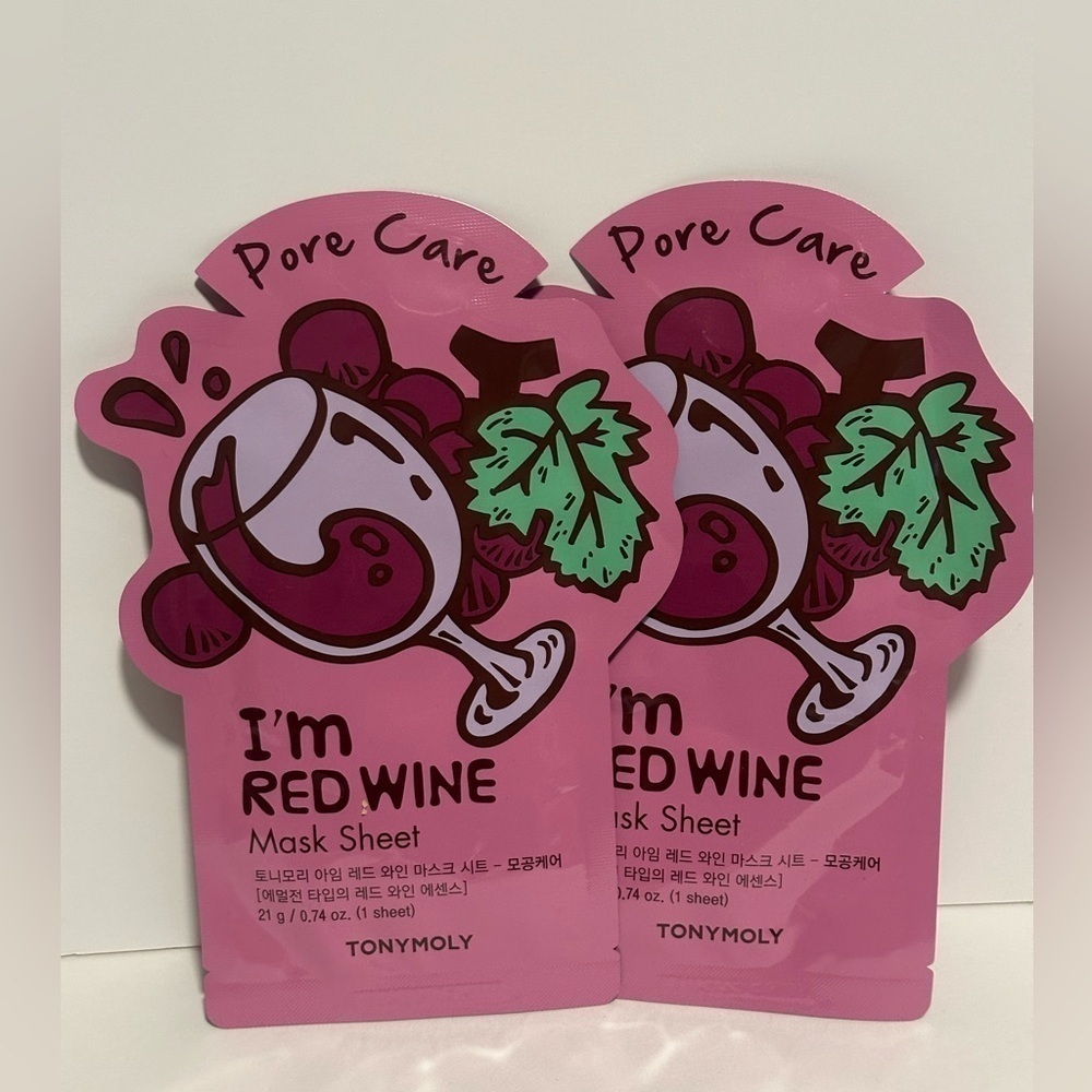 Set of 2 I’m Red Wine Mask Sheet
